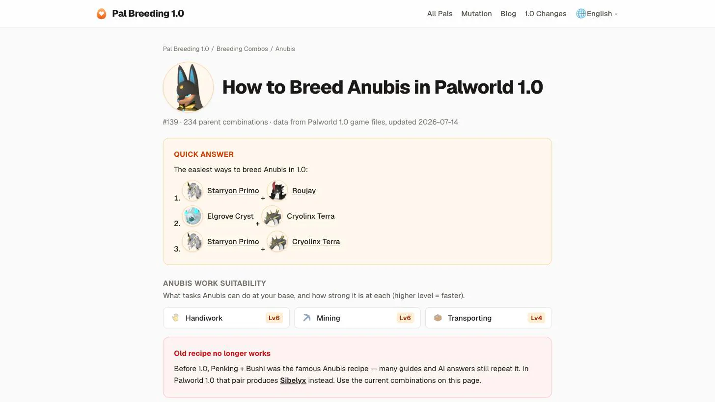 Pal Breeding 1.0 gallery image