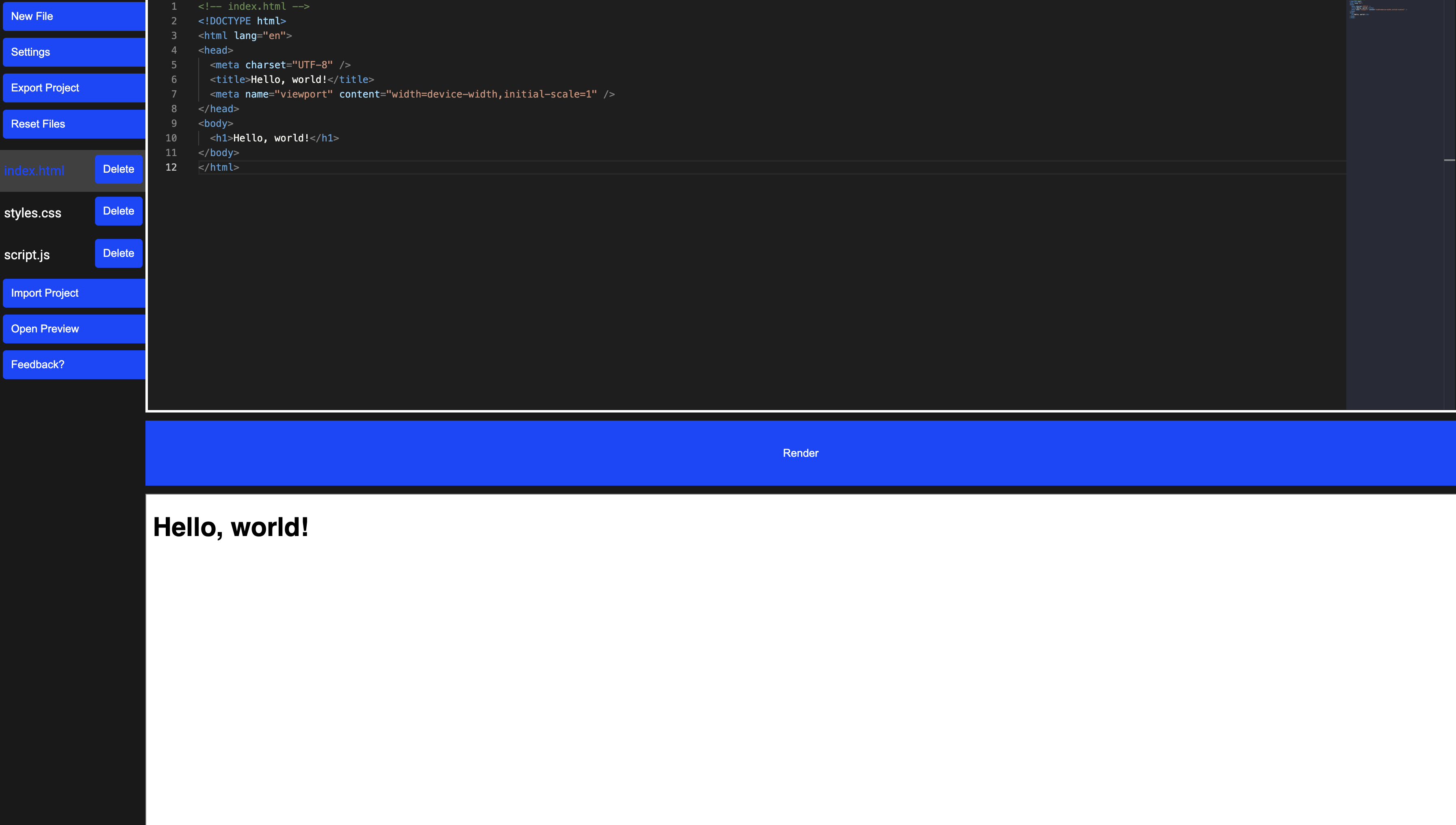 ब्लसपेस द्वारा अंतरिक्ष - एक आधुनिक, अनुकूलन योग्य HTML, CSS और JS कोड संपादक मीडिया 1