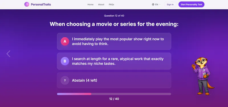 PersonalTraits screenshot 3