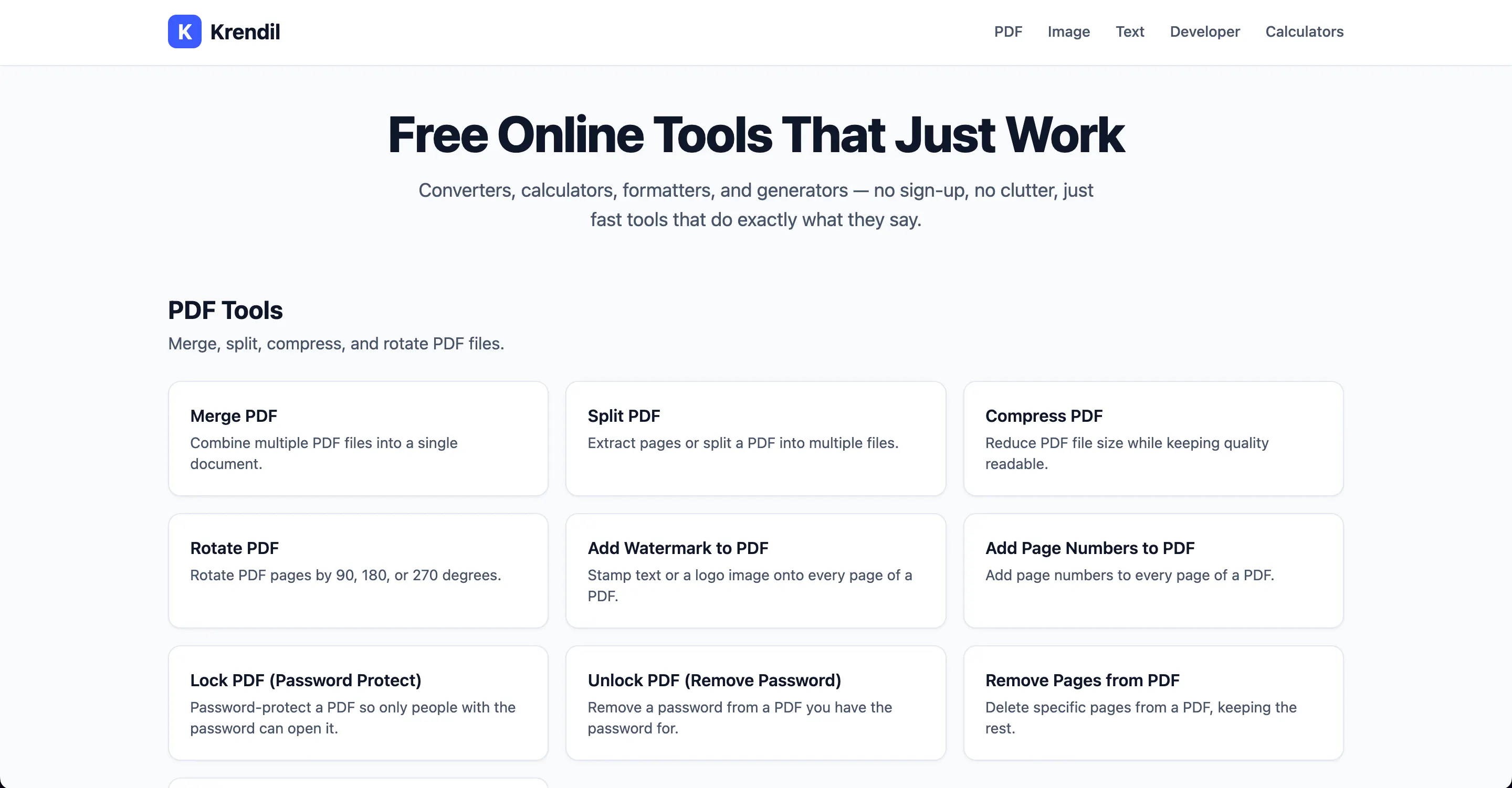 Krendil — Free Online Tools