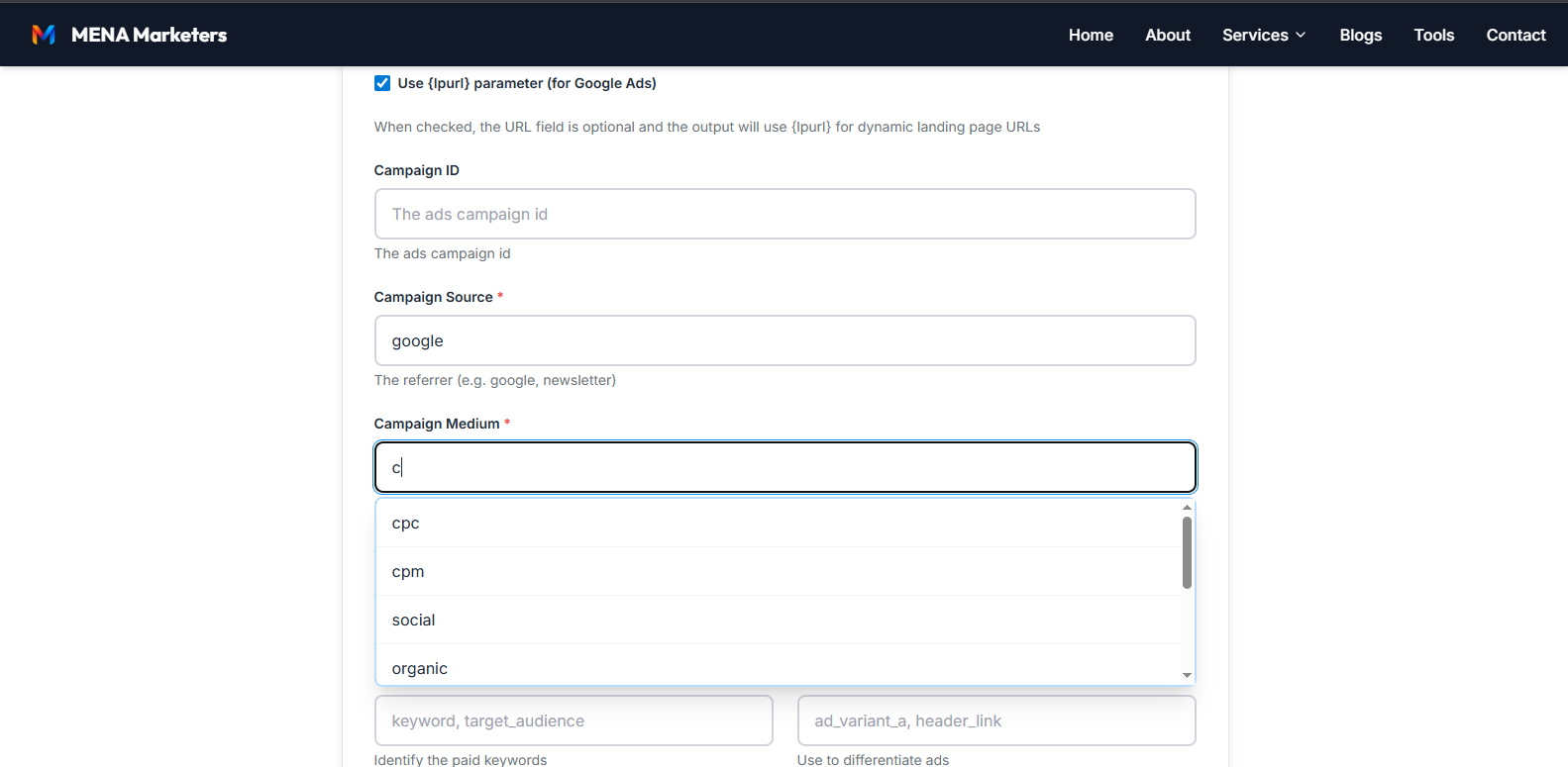MENA Marketers - UTM Builder gallery image