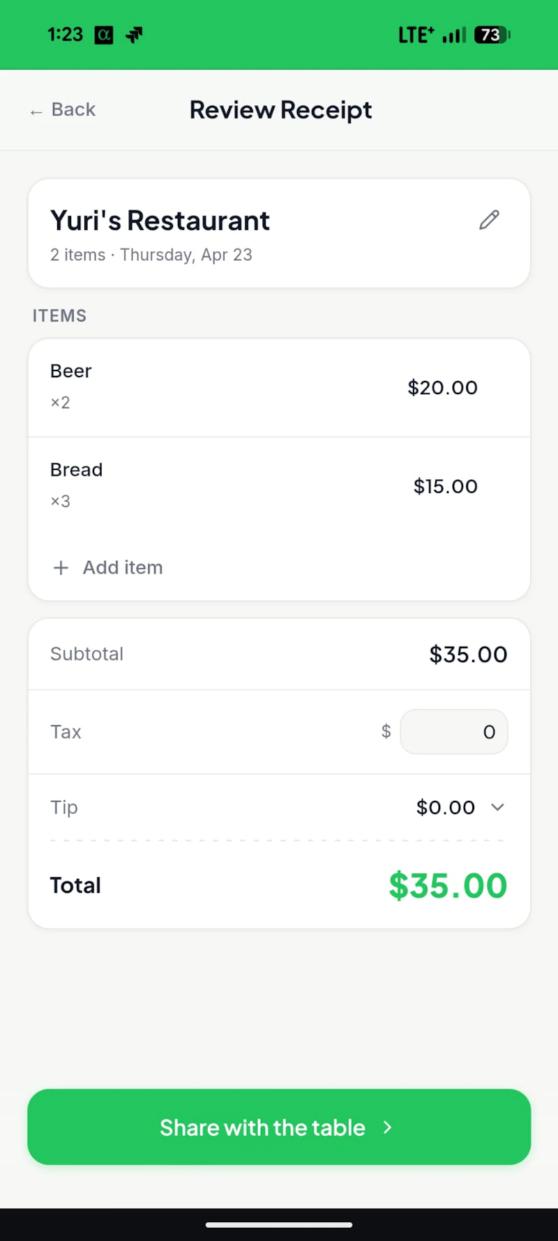 SplitTab  screenshot 1