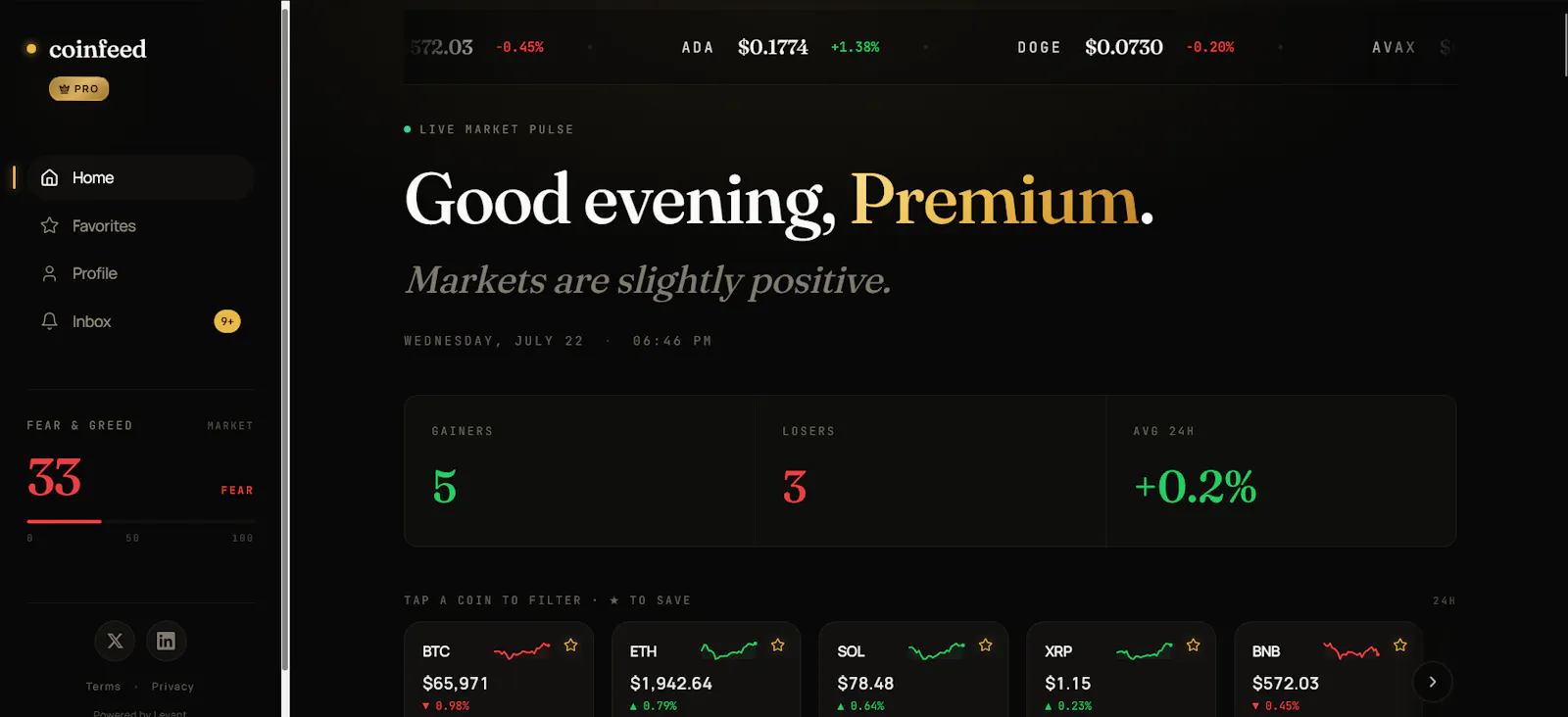 CoinFeed screenshot 2