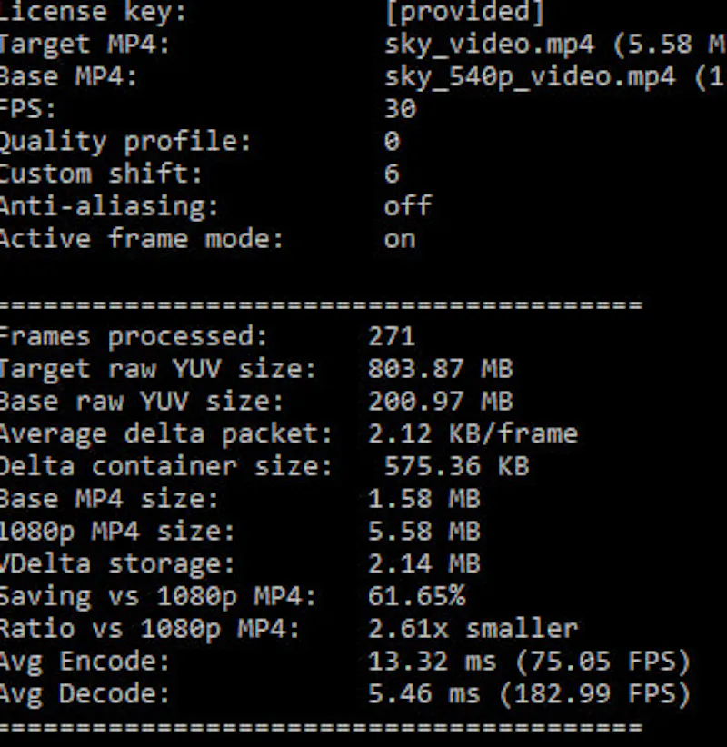 VDelta Codec SDK screenshot 1