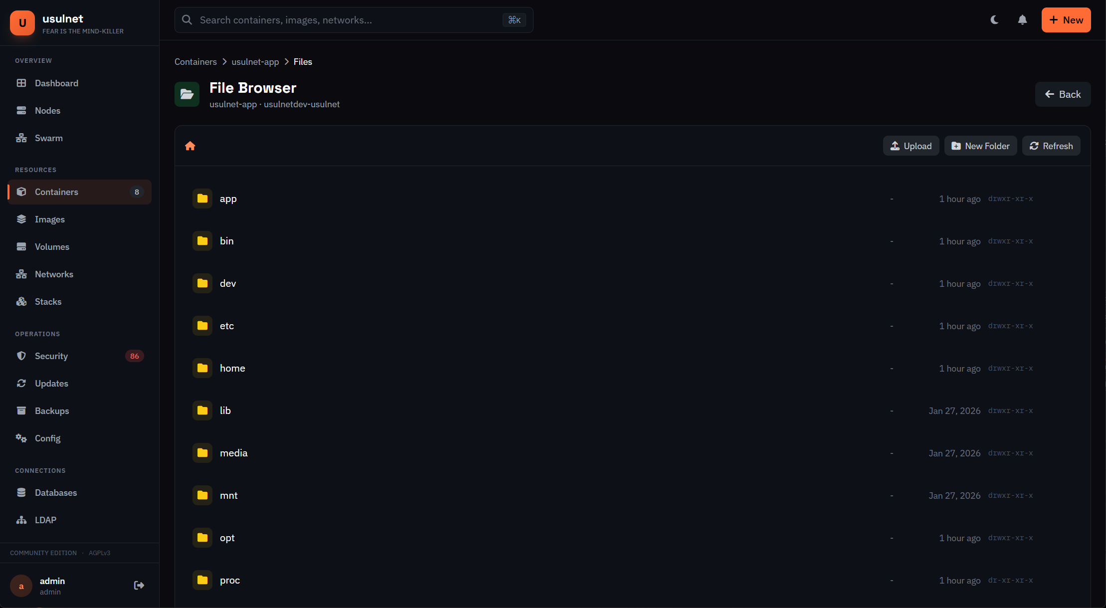 usulnet — DevOps & SysAdmins UI gallery image