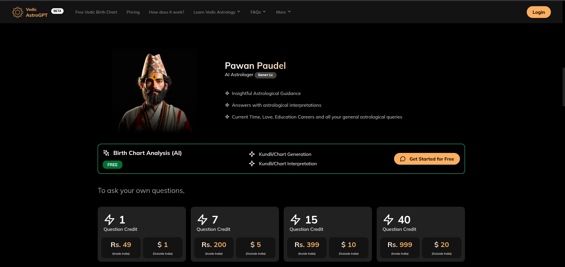 Vedic AstroGPT - Screenshot 3 showing product features and functionality