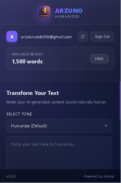 Arzuno Humanizer gallery image