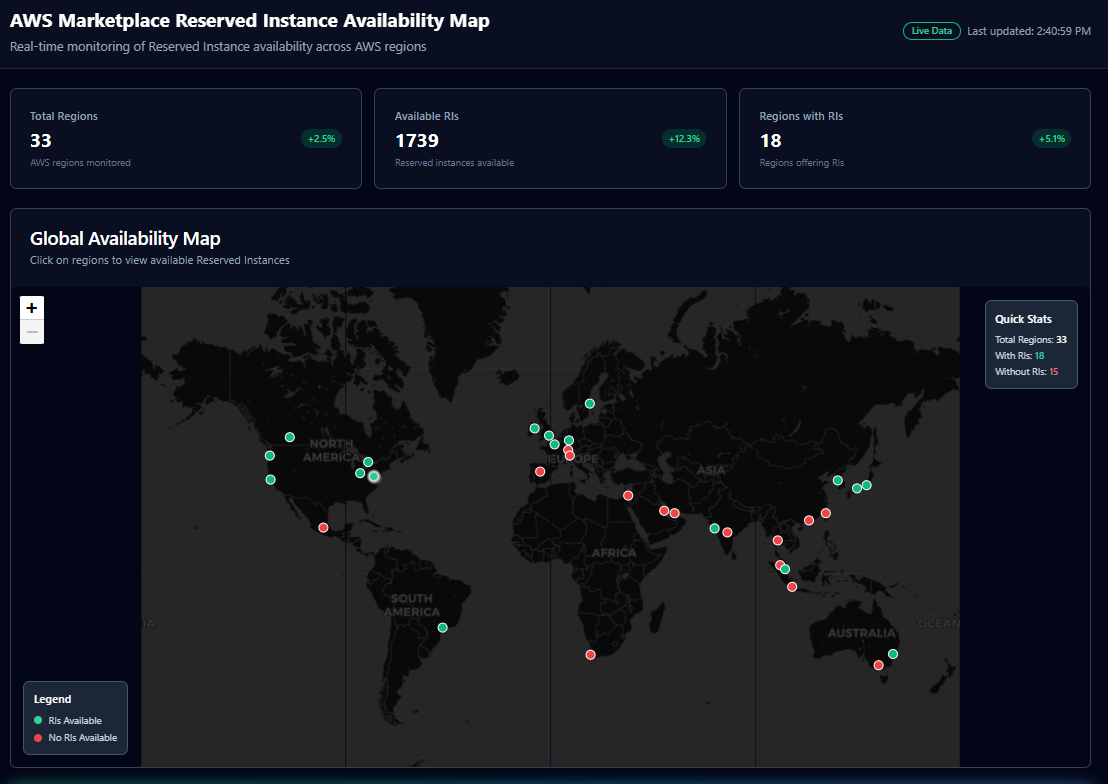 Morfless - AWS EC2 Marketplace Map/Alert - 💸Save 57% on AWS EC2 with as little as 30-days commitment💸 media 2