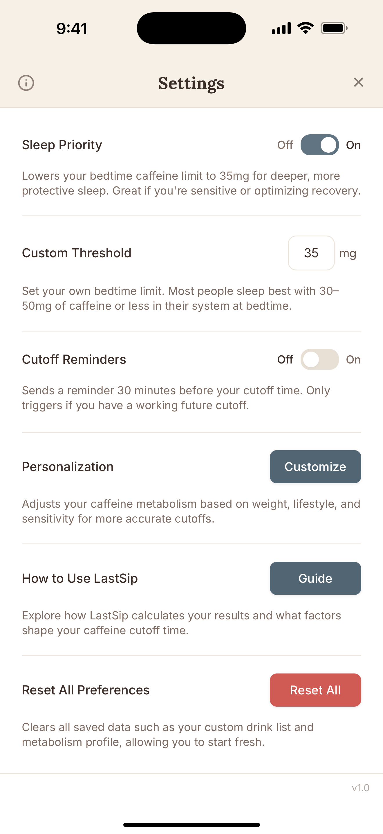 Láspica - Calculadora de corte de cafeína personalizada para dormir mejor media 7