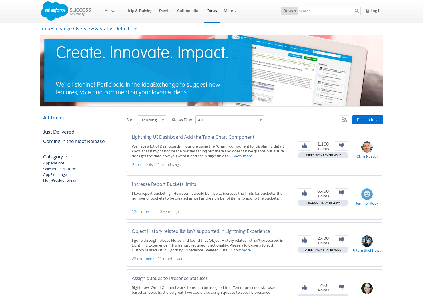 Salesforce IdeaExchange