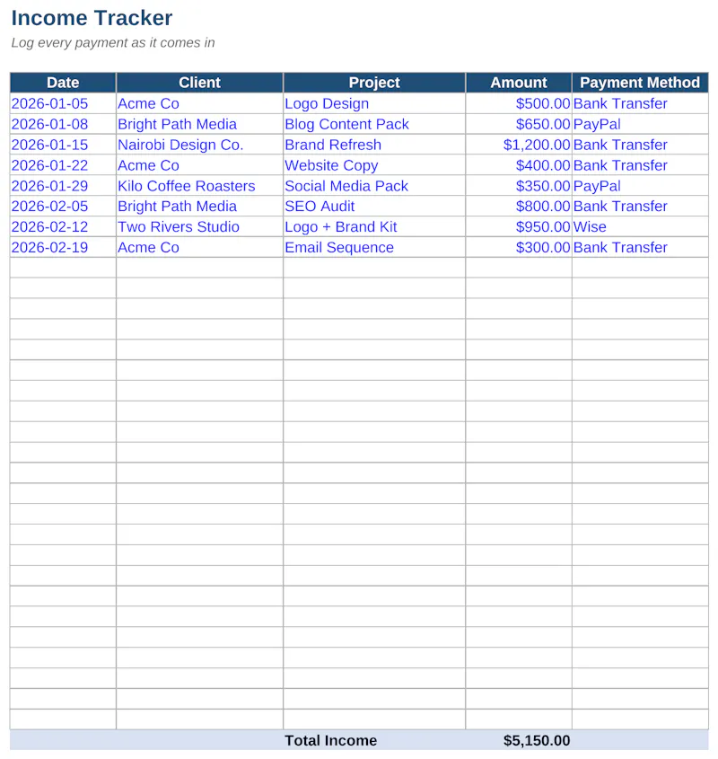Freelancer Finance Tracker screenshot 6