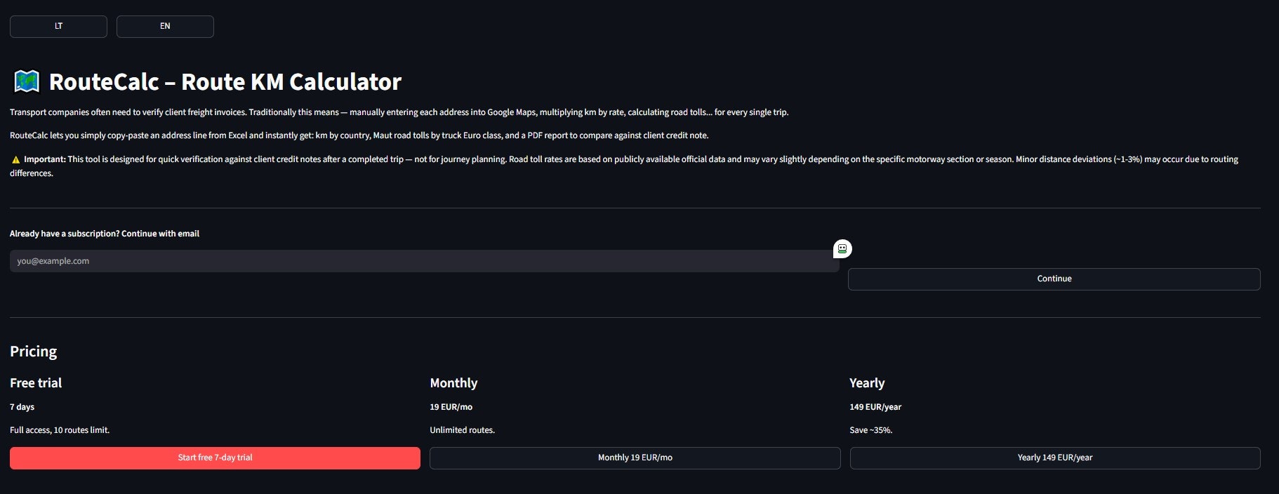 RouteCalc - Product Hunt launch logo and brand identity