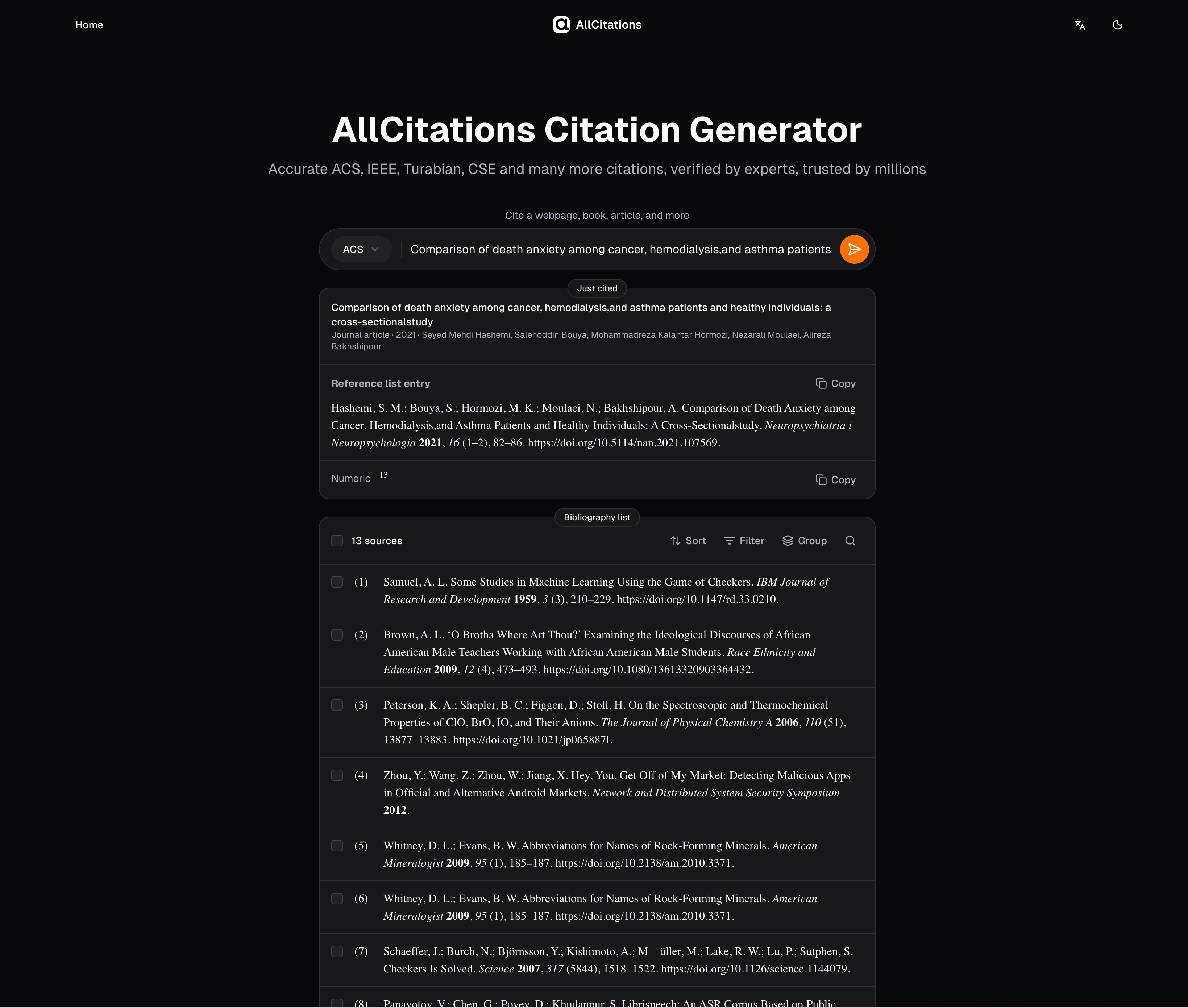 AllCitations - Screenshot 2 showing product features and functionality