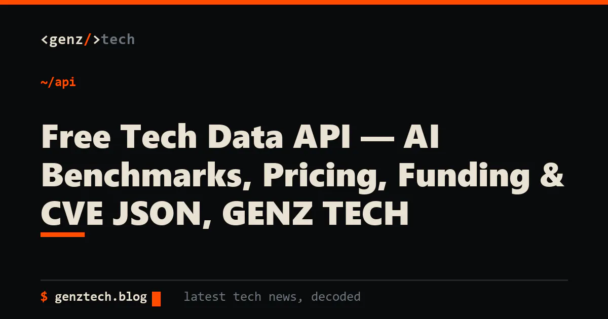 GENZ TECH Data API gallery image