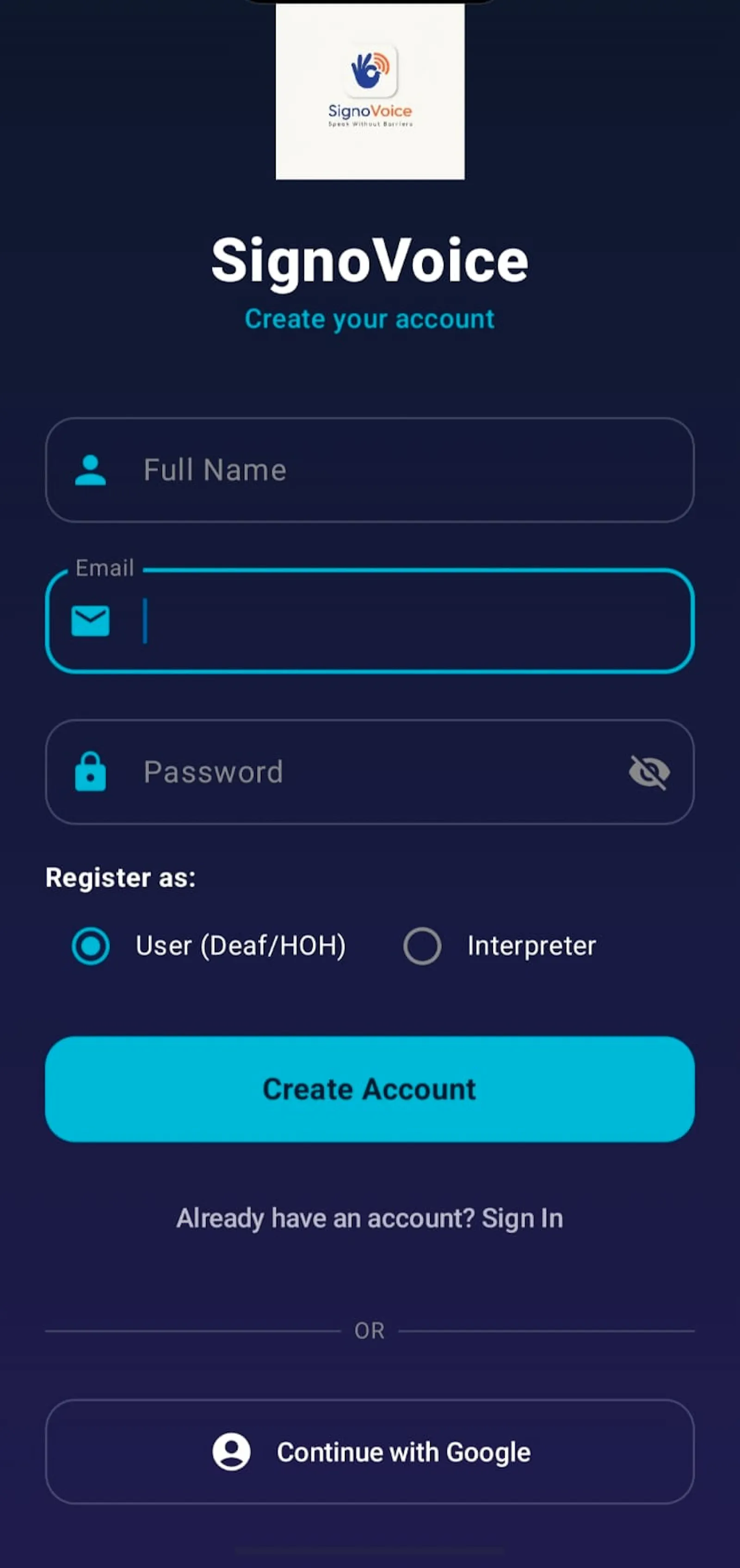 SignoVoice - Breaking Barriers screenshot 2