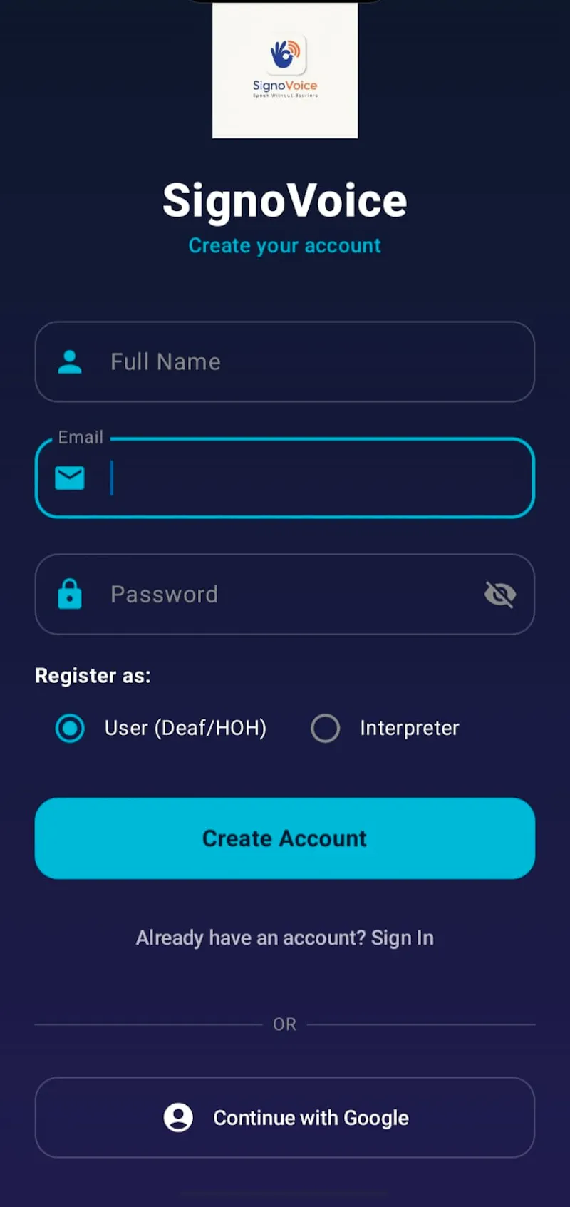 SignoVoice - Breaking Barriers screenshot 2