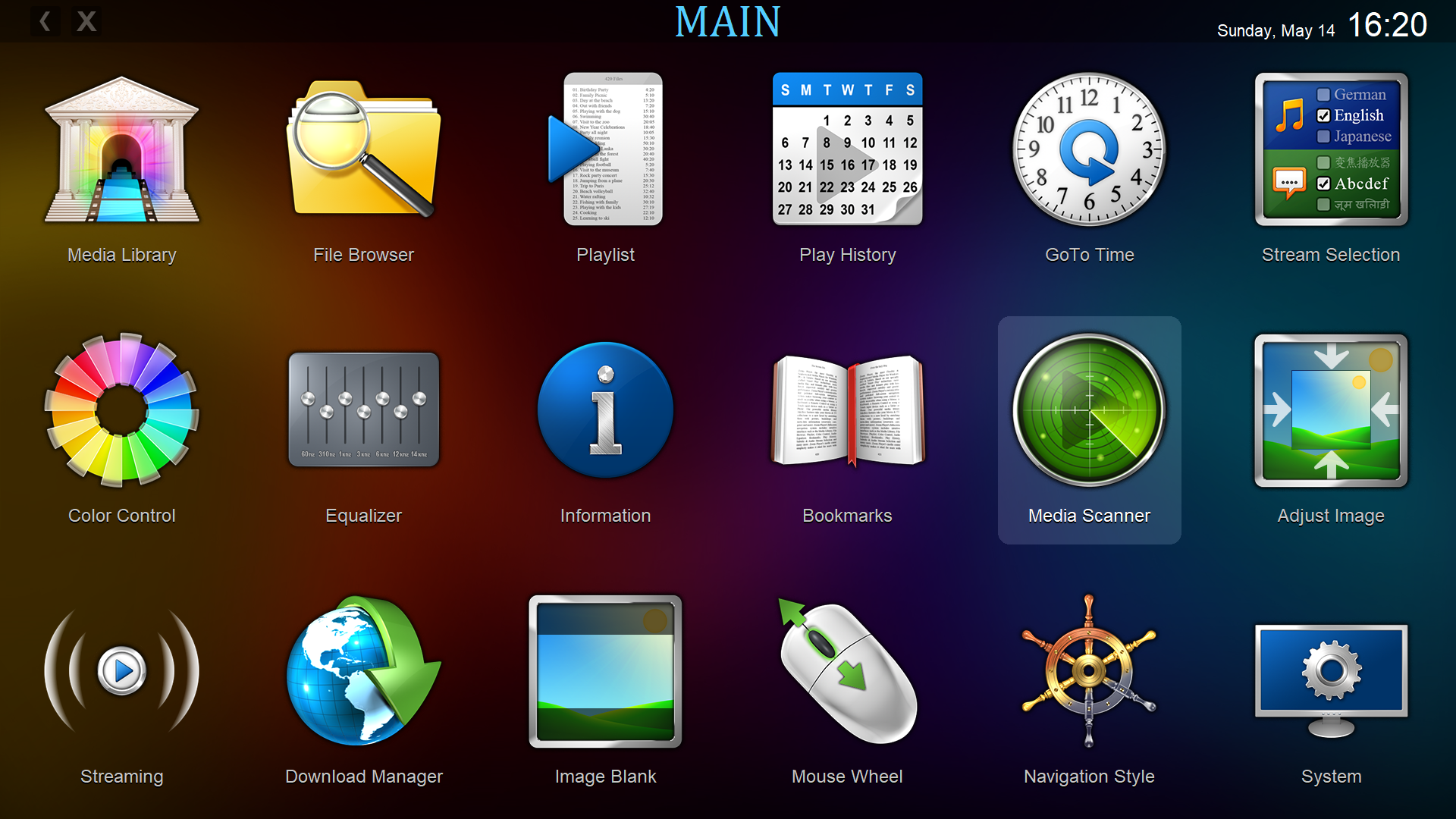 Zoom oyuncusu - Windows PC'lerde profesyonel medya oynatma ve ev sineması medya 4