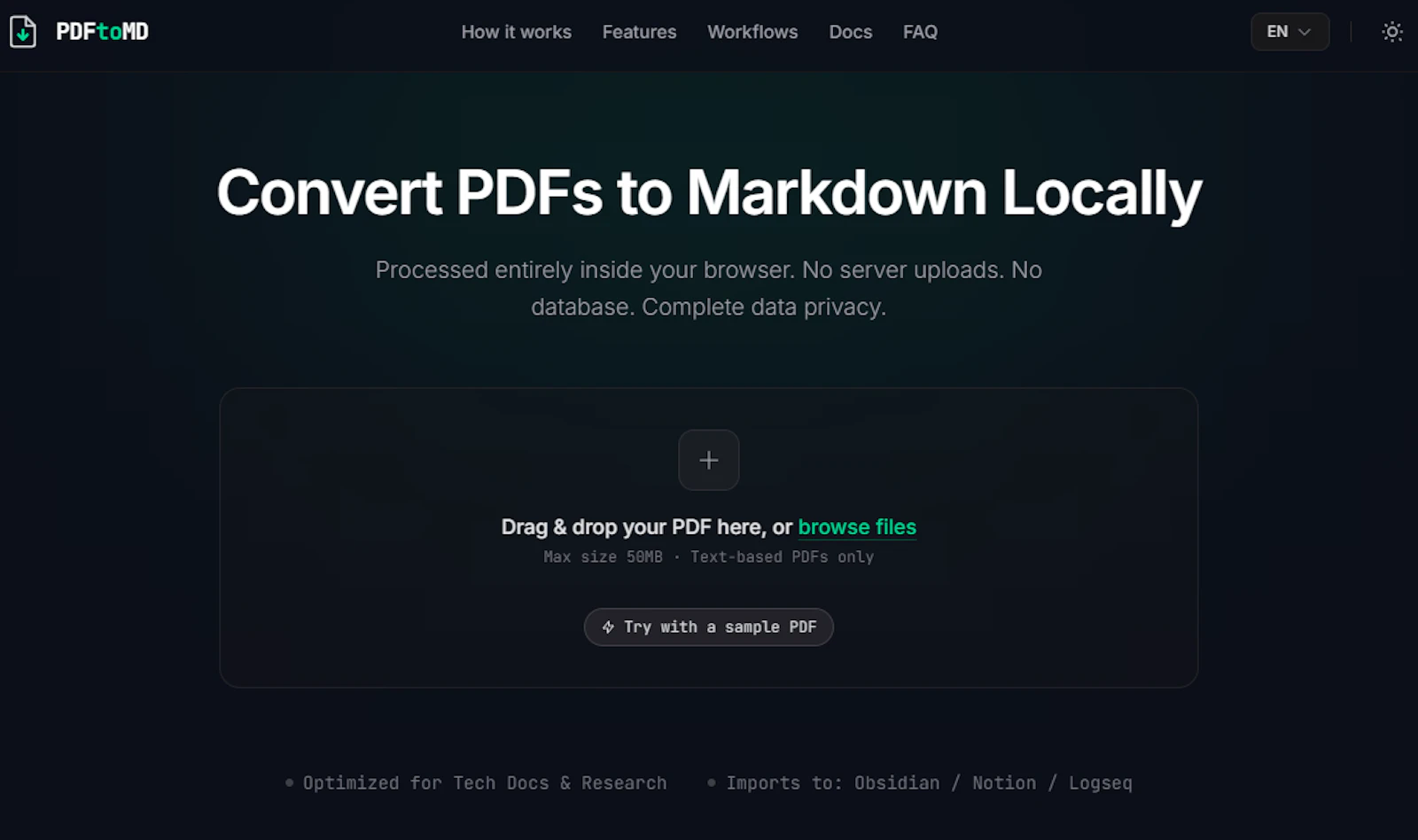 PDFtoMD screenshot 2