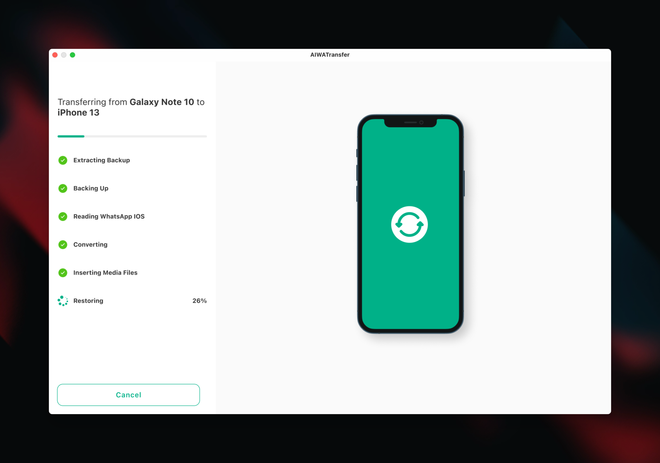 AIWATransfer - A smooth way to transfer WhatsApp to your new iPhone media 3