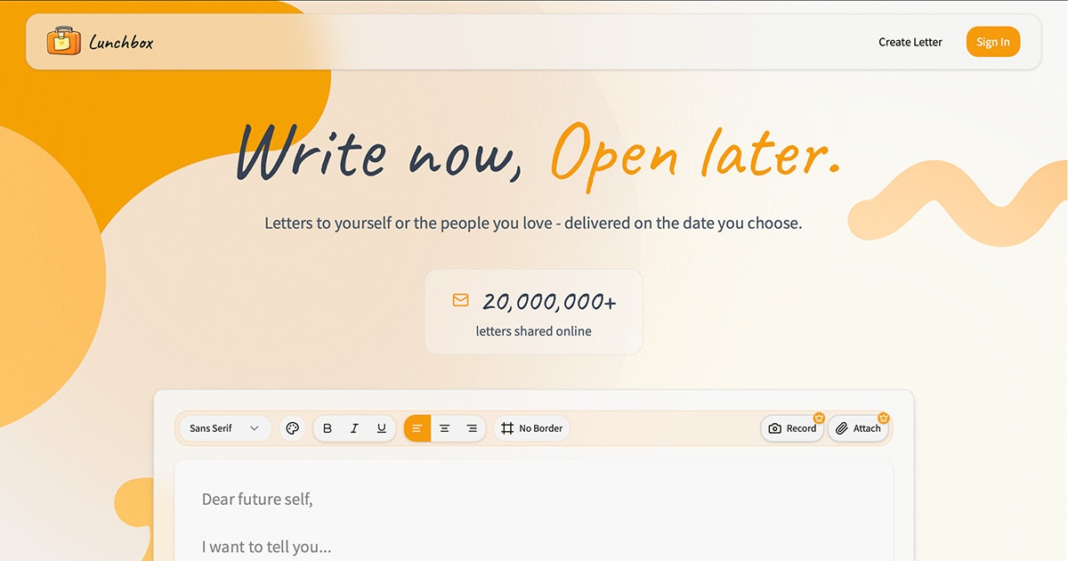 Lunchbox - Main product screenshot demonstrating key features and user interface