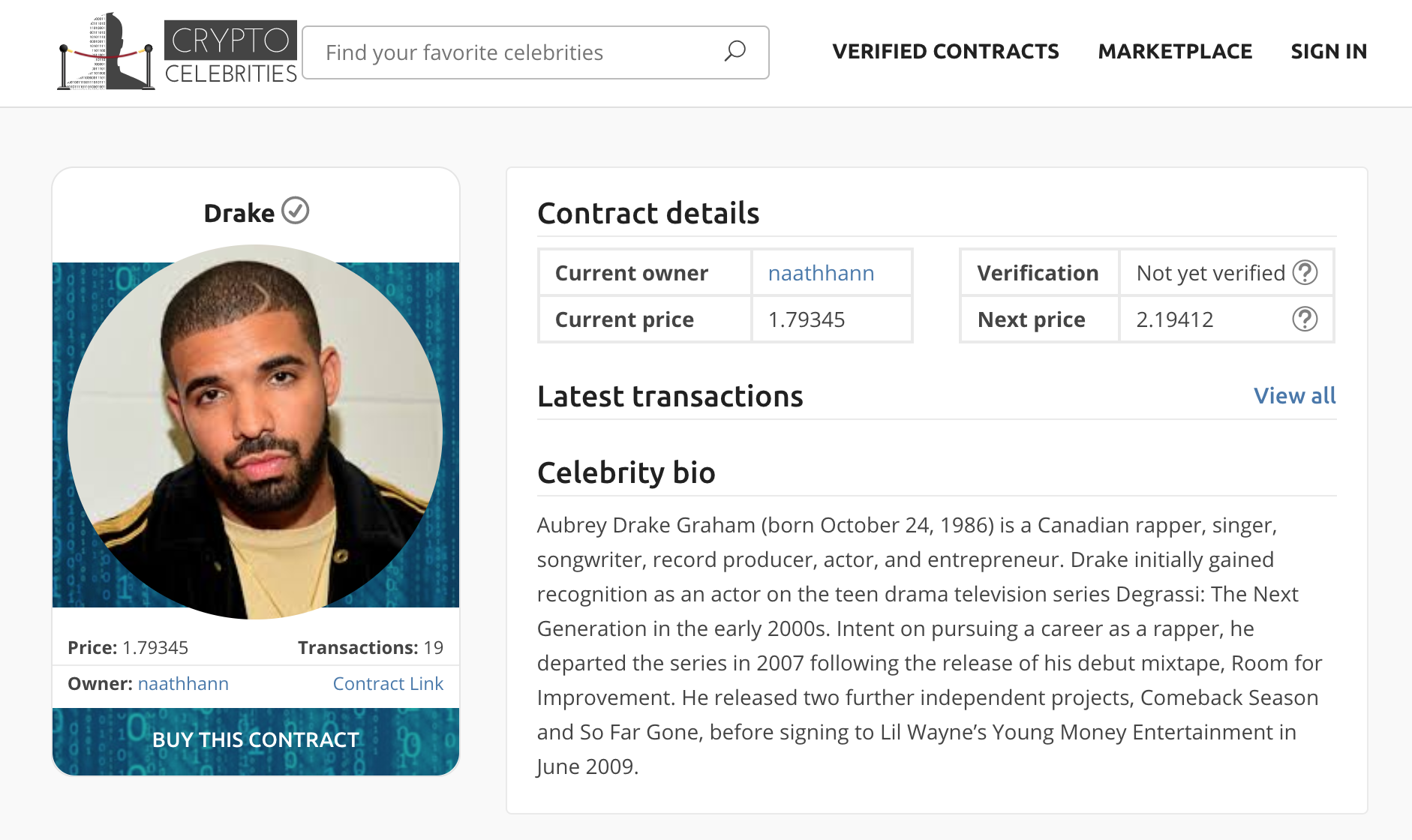 CryptoCelebrity gallery image