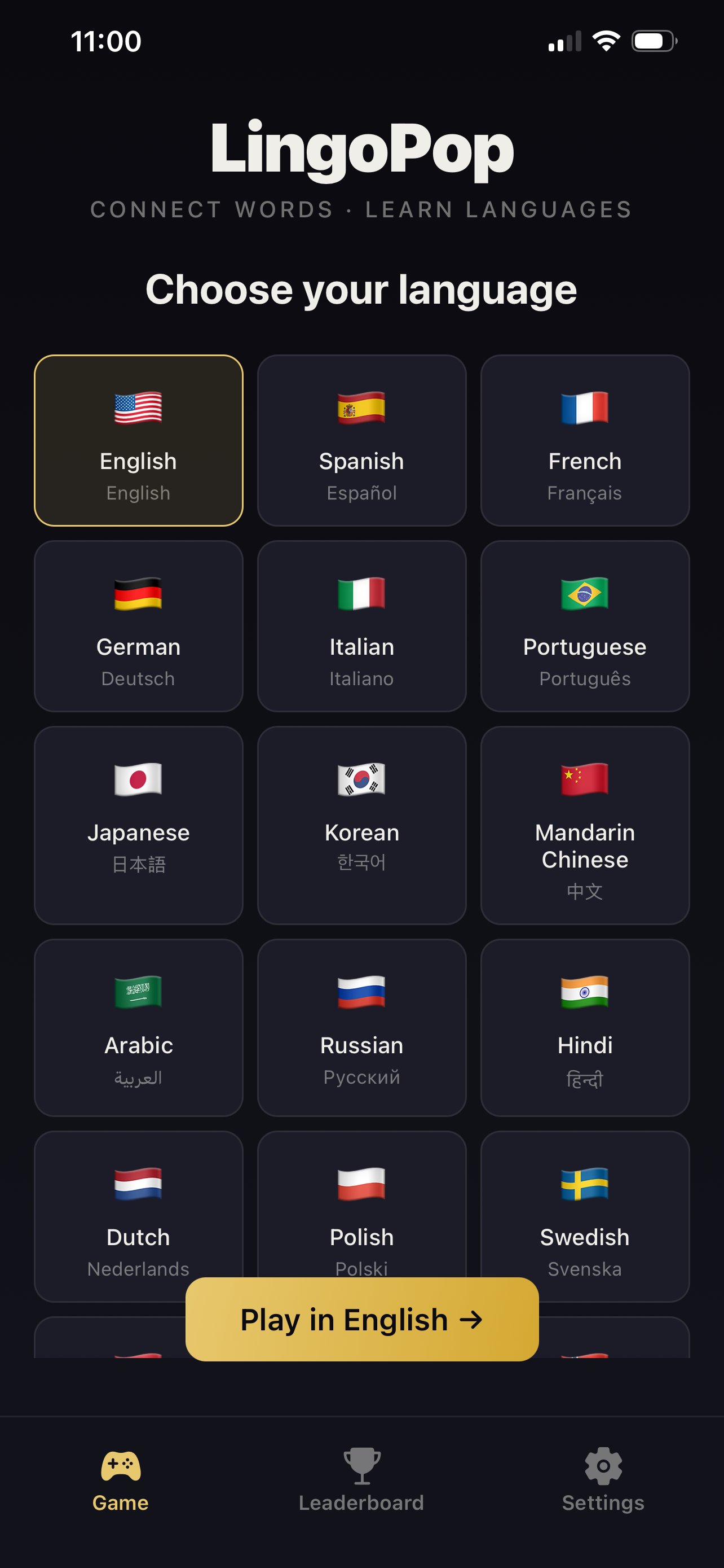 LingoPop — NYT Connections in 195+ Lang gallery image