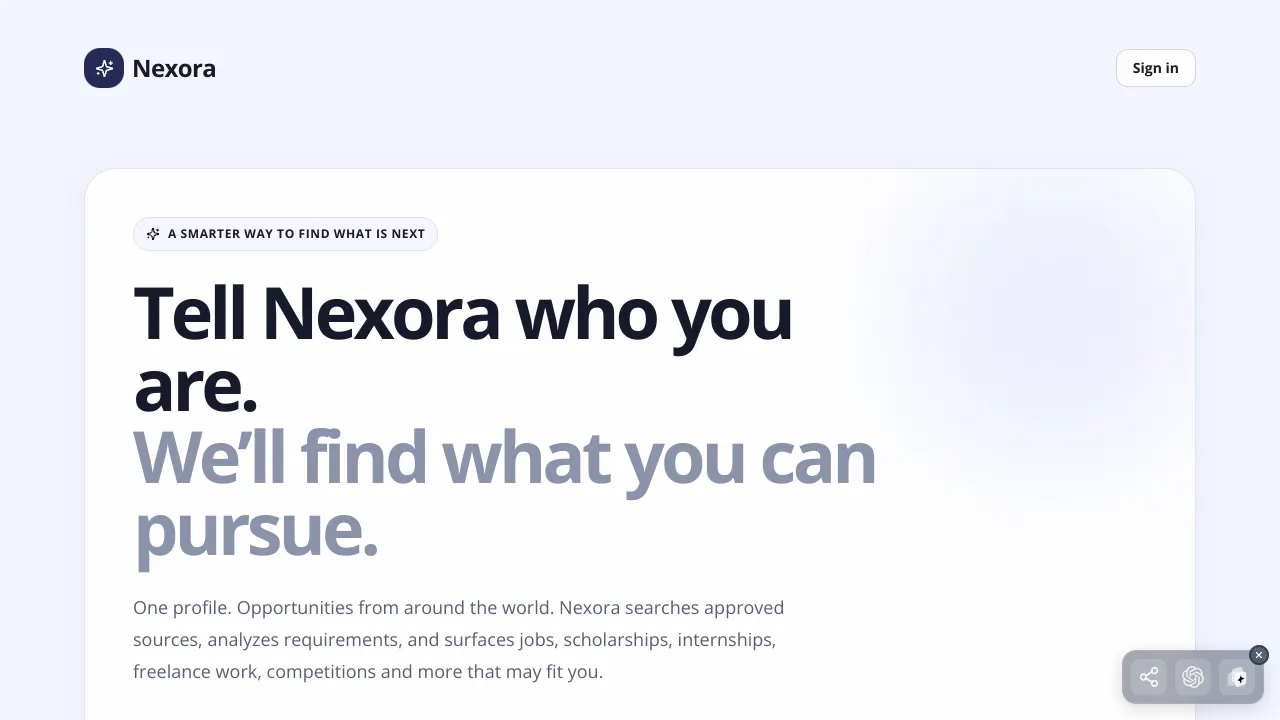 Nexora screenshot