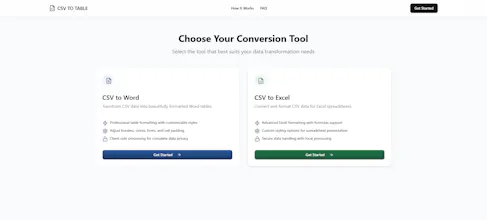 CSV to Table Converter gallery image