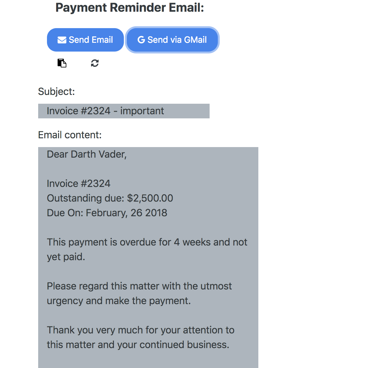 Late Payment Reminders Generator gallery image