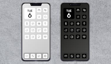 iOS 14 pixel perfect minimalist icon set gallery image