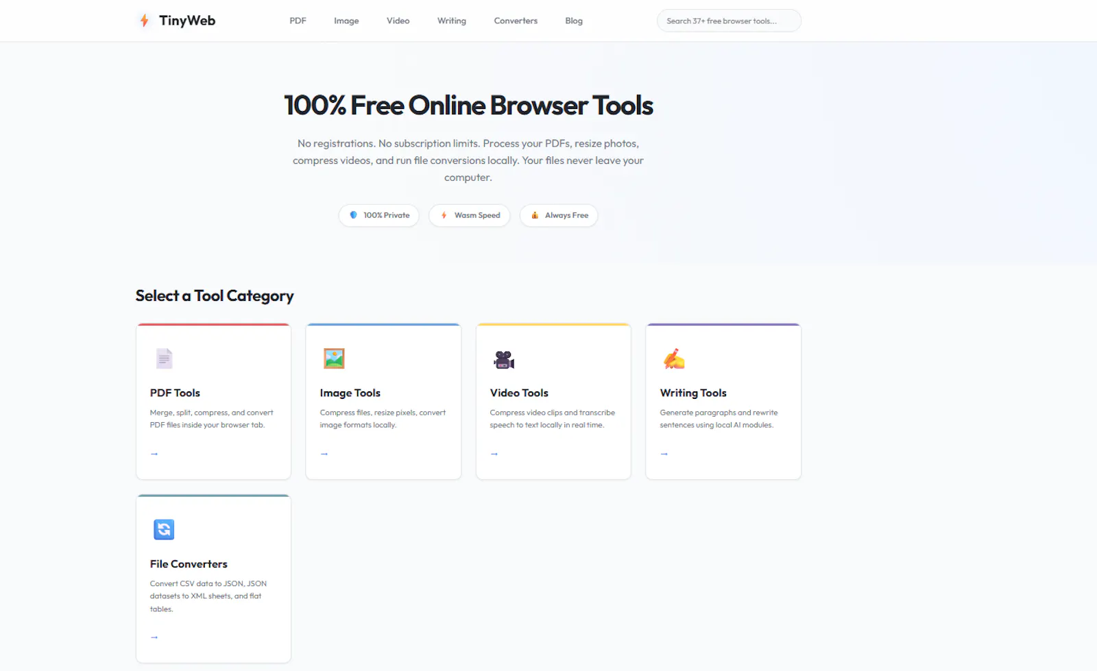 TinyWeb screenshot 1
