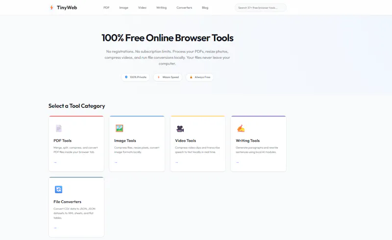 TinyWeb screenshot 1