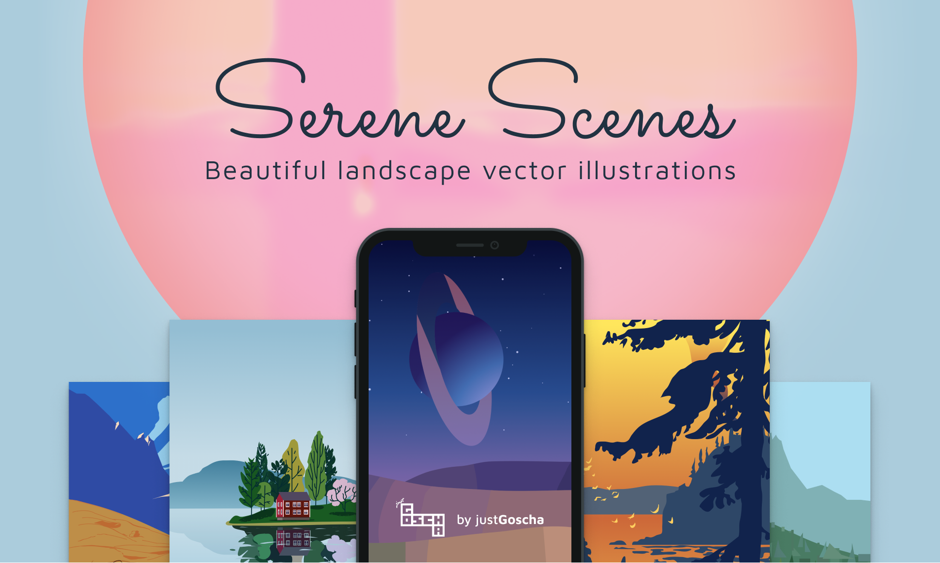 Serene Scenes Illustrations Pack gallery image