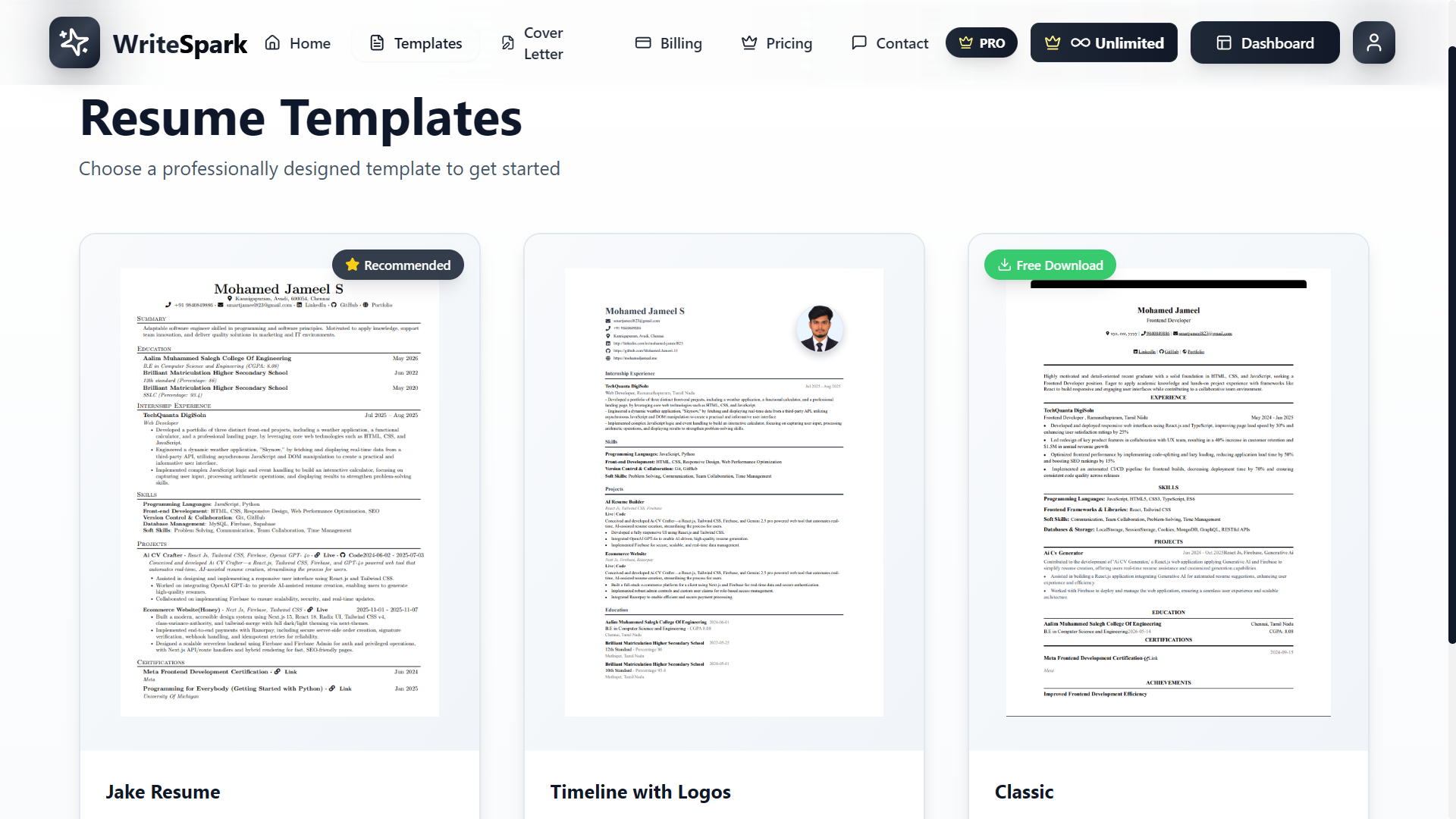 WriteSpark Ai - Screenshot 2 showing product features and functionality