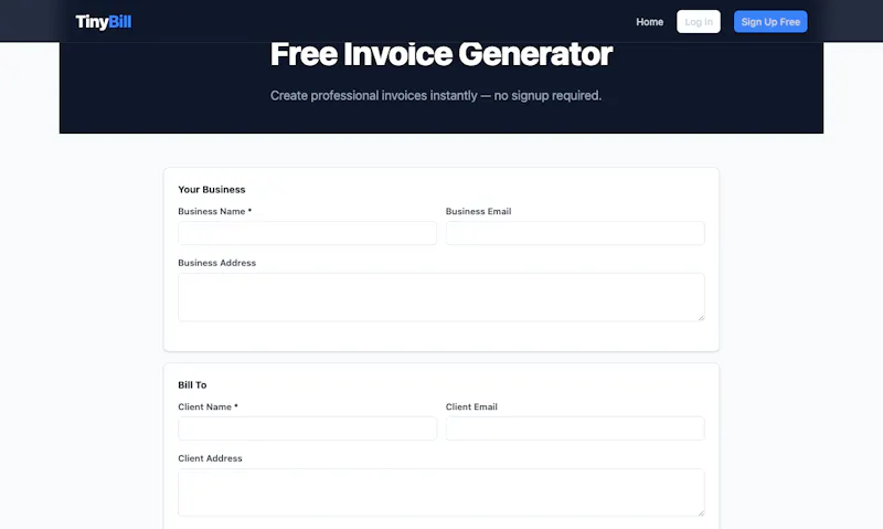 TinyBill — Simple Invoice Generator screenshot 3
