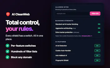 AI CleanWeb - AI Ad Blocker gallery image