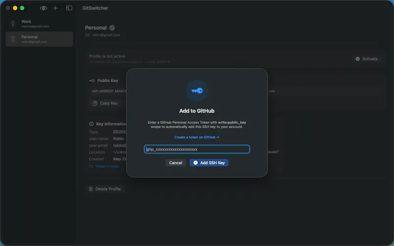 GitSwitcher screenshot 3