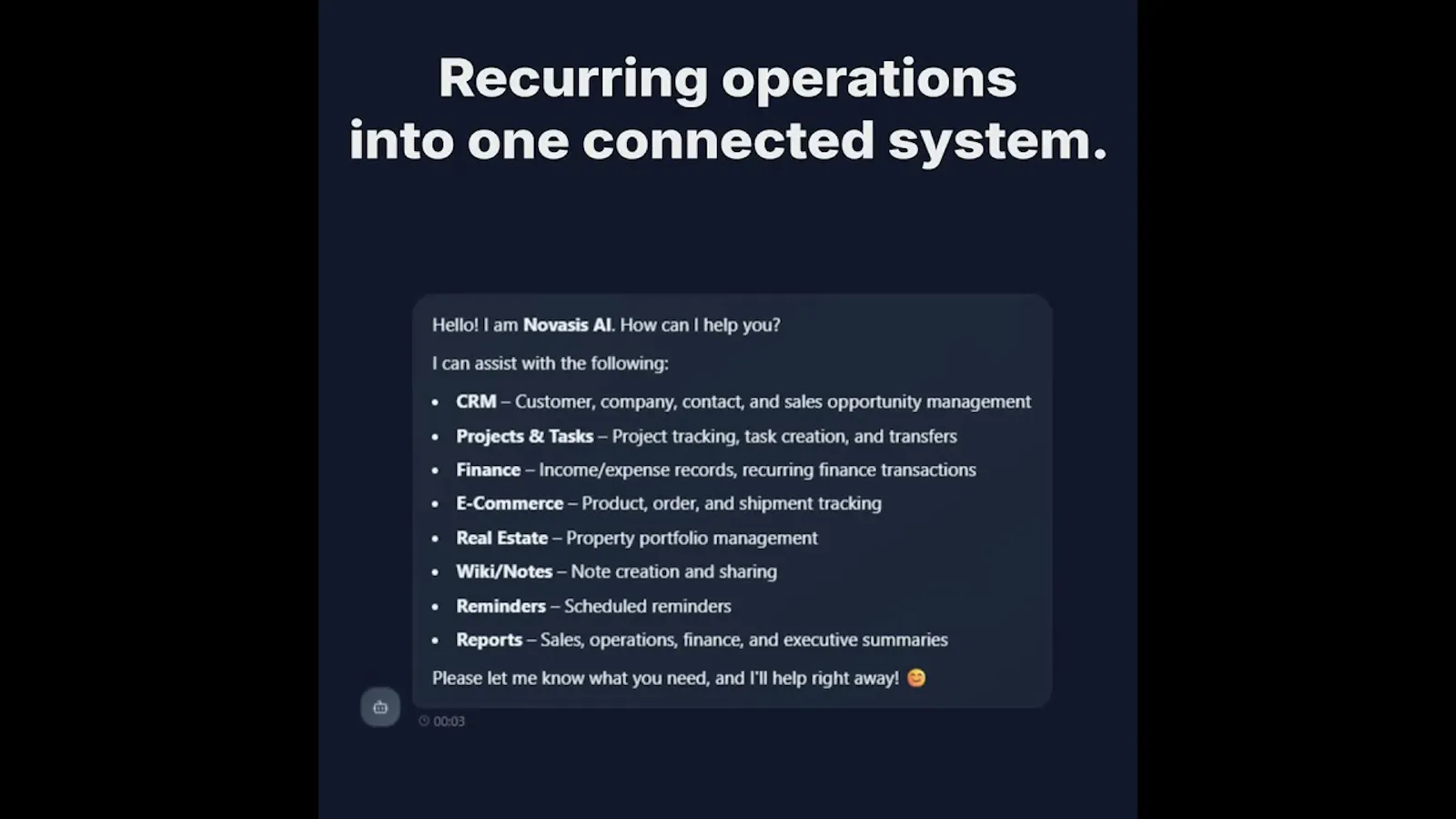 Novasis AI screenshot 1 (video preview)