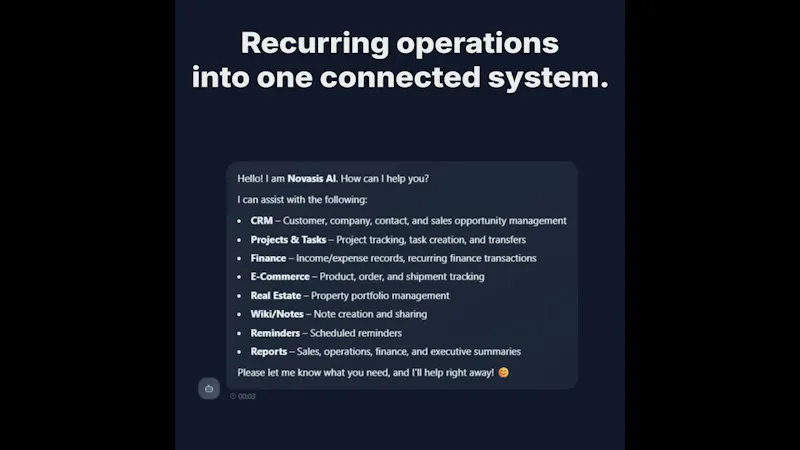 Novasis AI screenshot 1 (video preview)