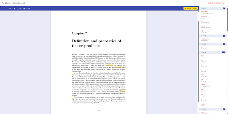 PDF Spell Checker screenshot 1