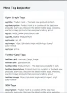 Meta tag inspector - Chrome Plugin