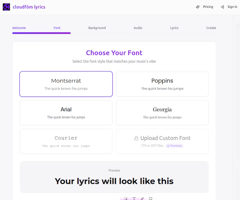 Cloudfom Lyrics screenshot 3