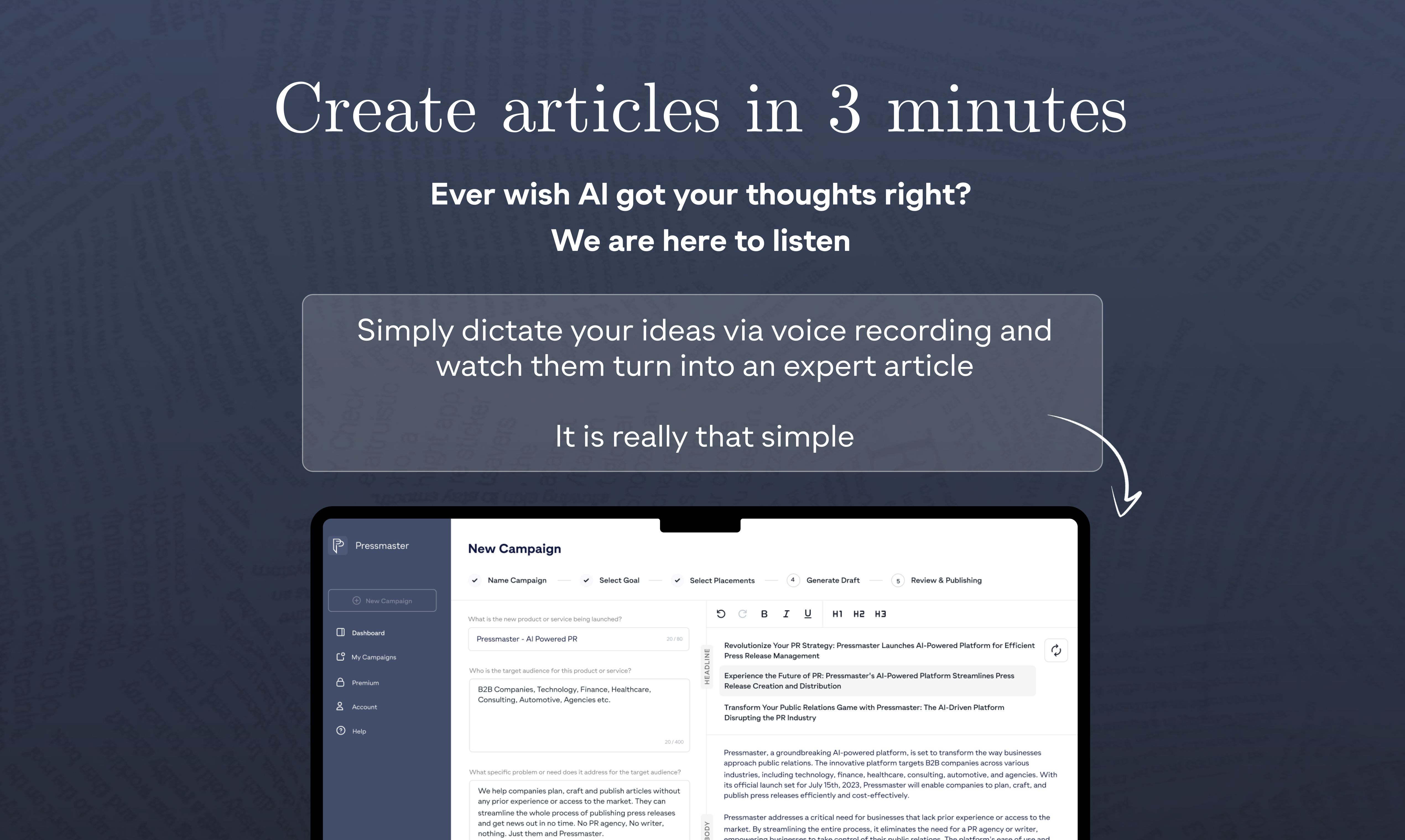 pressmaster-ai - AI powered all-in-one software for Public Relations