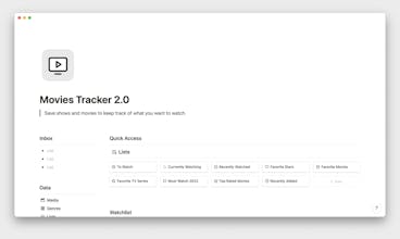 Movies Tracker for Notion gallery image