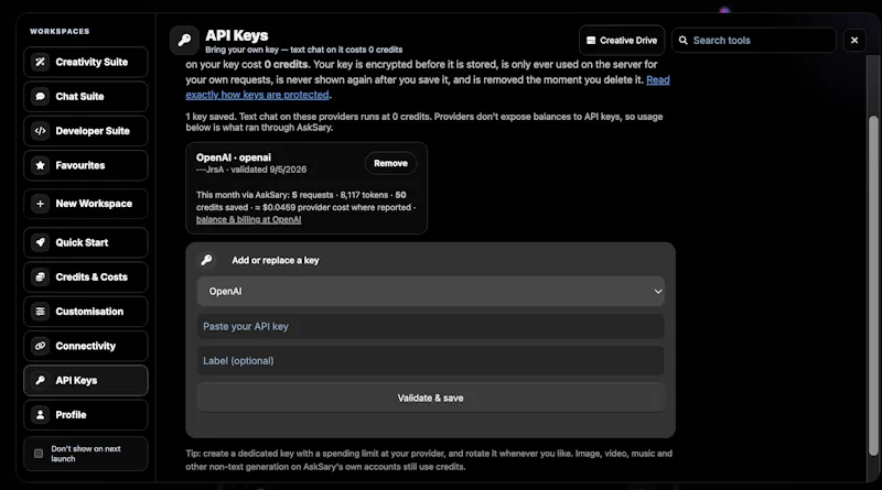 AskSary - BYOK-supported AI Studio screenshot 26