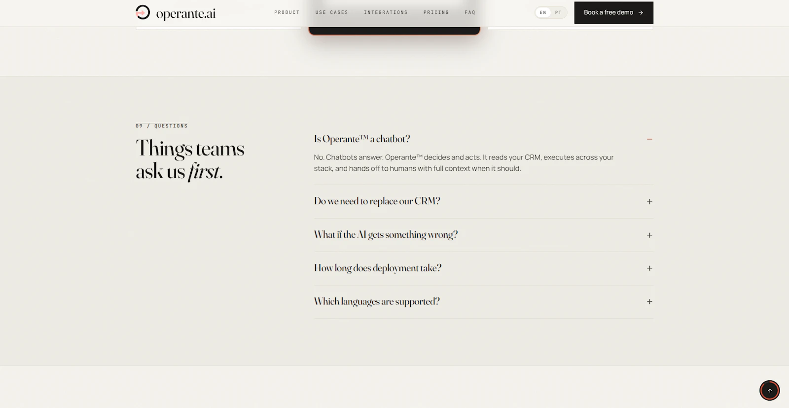 Operante.ai screenshot 2