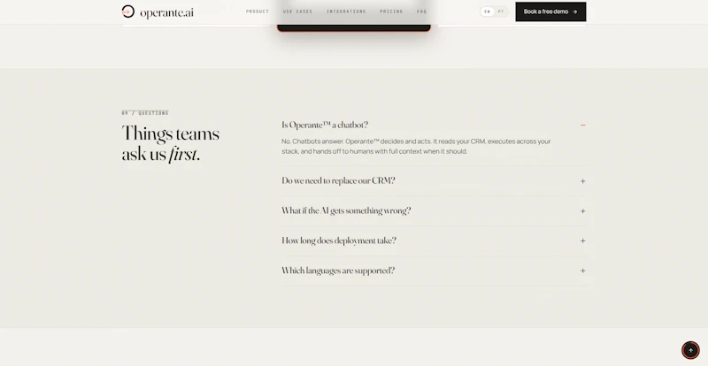 Operante.ai screenshot 2