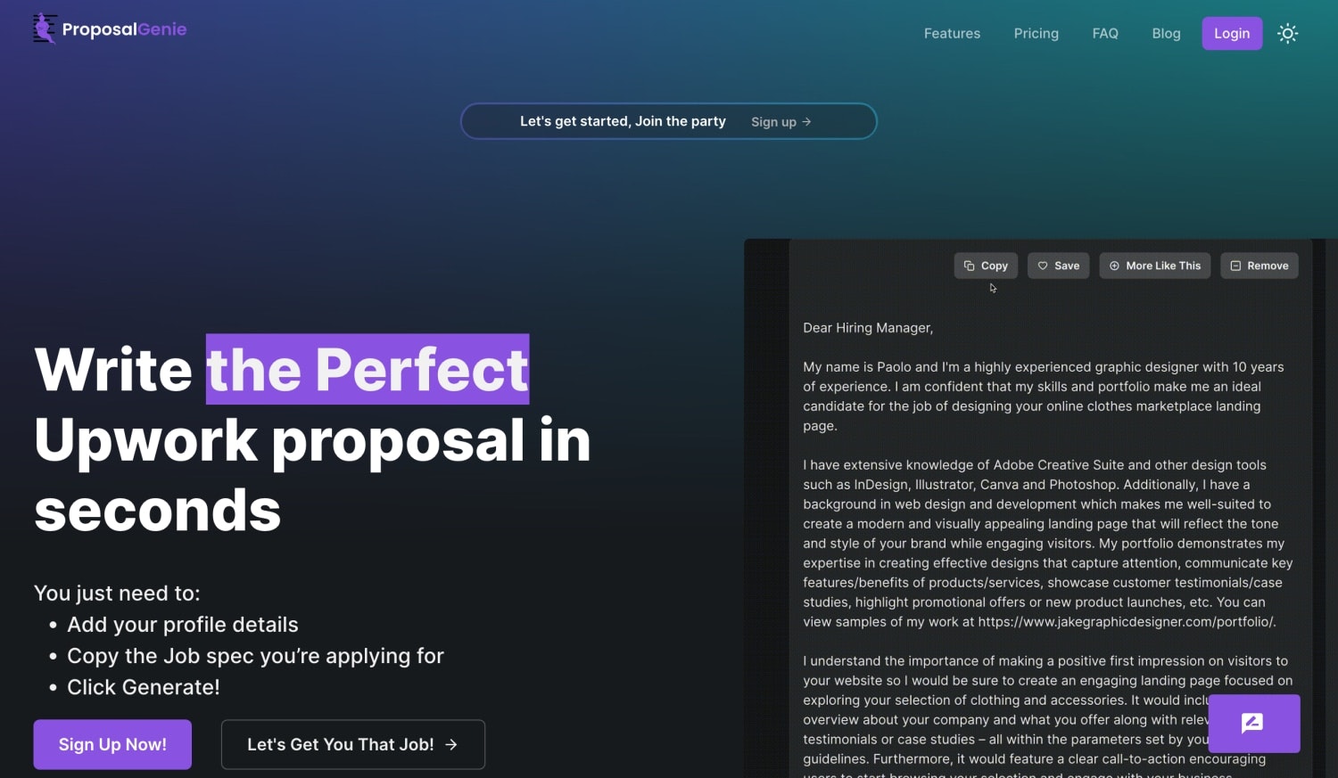 Proposal Genie gallery image