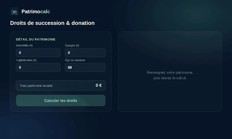 Patrimocalc screenshot 1