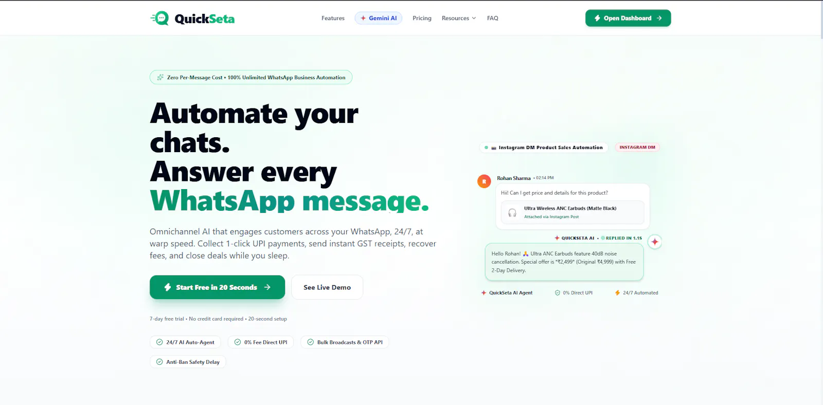 QuickSeta screenshot 1